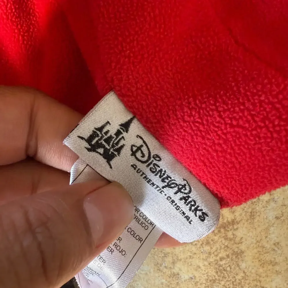 Disney Parks Minnie Mouse Mouseketeers Fleece Hat‎ Beanie W/ Ears Scarf Mittens
